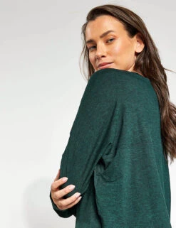 ReSet Long Sleeve Tee - Moss -The Sports Edit 20 Girlfriend Collective RESET LONG SLEEVE TEE 3024 HGG MOSS MARLED 0022