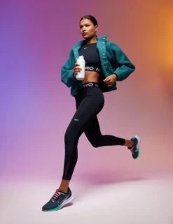 Nike Pro 7/8 Leggings - Black/Metallic Silver -The Sports Edit 311023 TSE EDITORIAL 0610 1