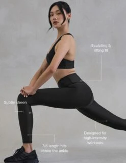 7/8 High Waisted Airlift Legging - Black -The Sports Edit 78 Airlift Legging Alo Yoga
