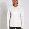 ADIDAS Essentials Big Logo Regular Fleece Hoodie - Off White Melange/White
