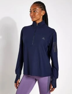 ADIDAS Own The Run Running 1/2 Zip Sweatshirt - Legend Ink