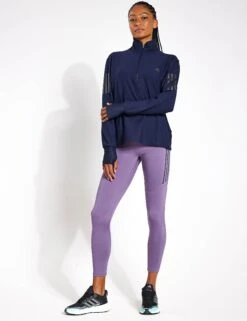 ADIDAS Own The Run Running 1/2 Zip Sweatshirt - Legend Ink -The Sports Edit 8005S Adidas Own the Run 1 2 Zip Longsleeve IL4118 LEGINK LEGINK 0011