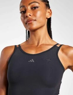 ADIDAS HIIT HEAT.RDY Crop Tank Top - Black -The Sports Edit 8038S Adidas HIIT HEAT RDY CROPPED TANK IM2652 BLACK 0012