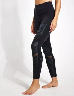7/8 High Waisted Moto Legging - Black/Glossy -The Sports Edit ALO 7 8 High Waisted Moto Legging ZSF613 Black Glossy 0008