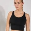 ADIDAS All Me Medium-Support Long Line Bra Tank Top - Black