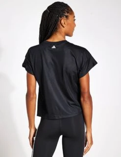 ADIDAS HIIT AEROREADY Quickburn Training Tee - Black/White -The Sports Edit Adidas HIIT AEROREADY Quickburn Training Tee HY5407 black white 0003