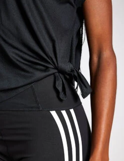 ADIDAS HIIT AEROREADY Quickburn Training Tee - Black/White -The Sports Edit Adidas HIIT AEROREADY Quickburn Training Tee HY5407 black white 0004