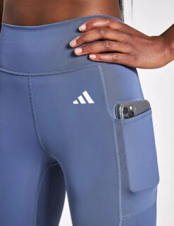 ADIDAS Optime Full-Length Leggings - Preloved Ink -The Sports Edit Adidas OPTIME STRIPE HR FULL LENGTH LEGGING PRLOIN IT9110 BLUE 0004 1