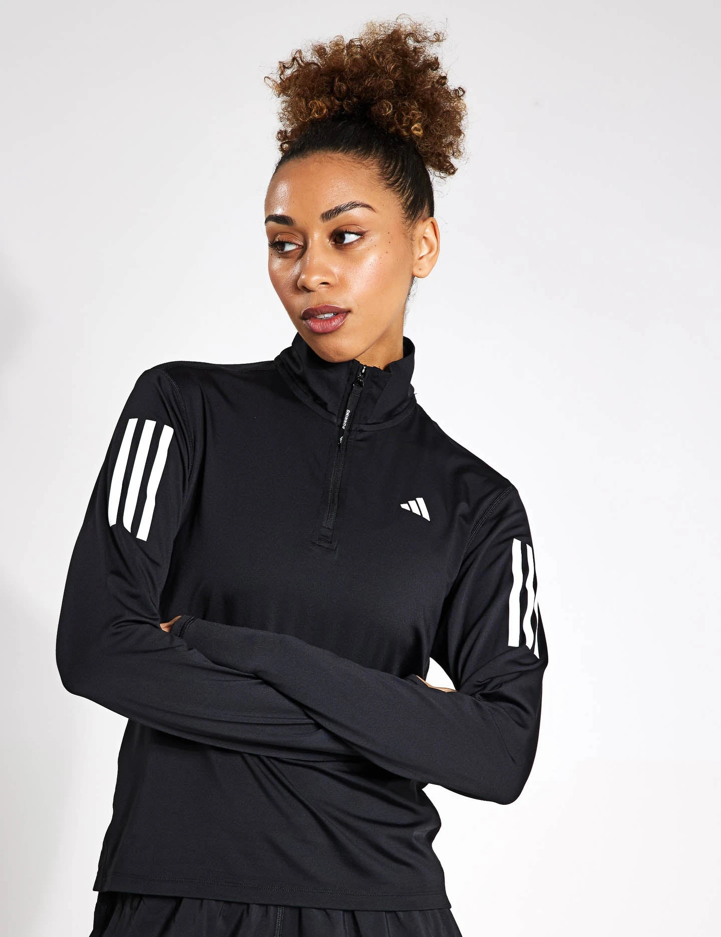 ADIDAS Own The Run Half-Zip Jacket - Black 3 ADIDAS Own The Run Half-Zip Jacket - Black