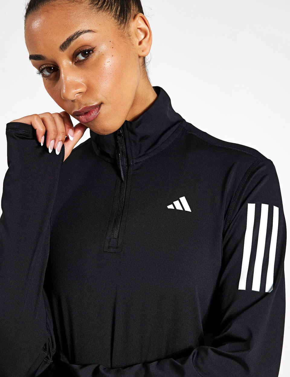 ADIDAS Own The Run Half-Zip Jacket - Black 4 ADIDAS Own The Run Half-Zip Jacket - Black - Image 2