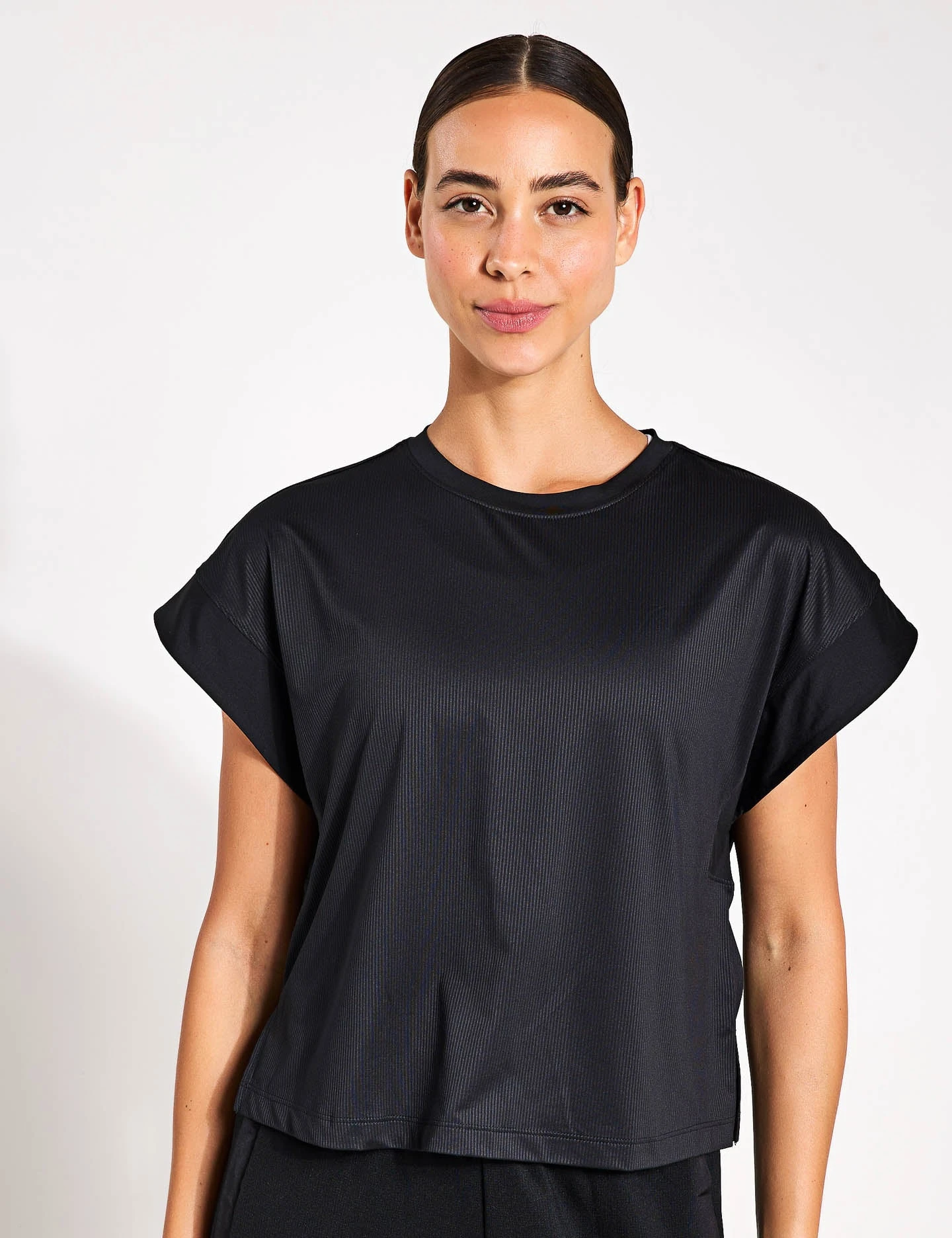 ADIDAS Studio T-Shirt - Black/Grey Six 3 ADIDAS Studio T-Shirt - Black/Grey Six