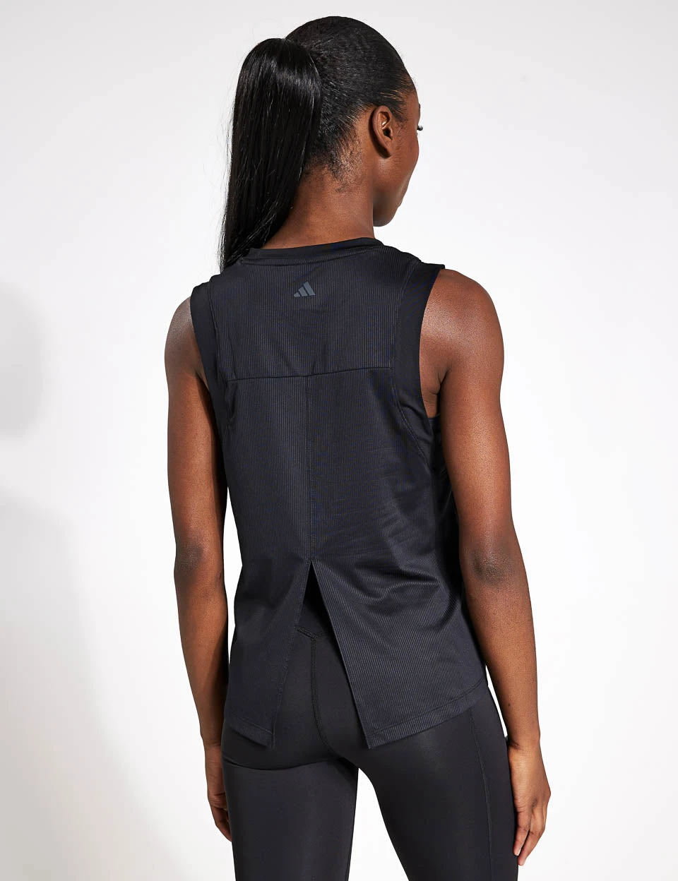 ADIDAS Studio Tank Top - Black/Grey Six 4 ADIDAS Studio Tank Top - Black/Grey Six - Image 2