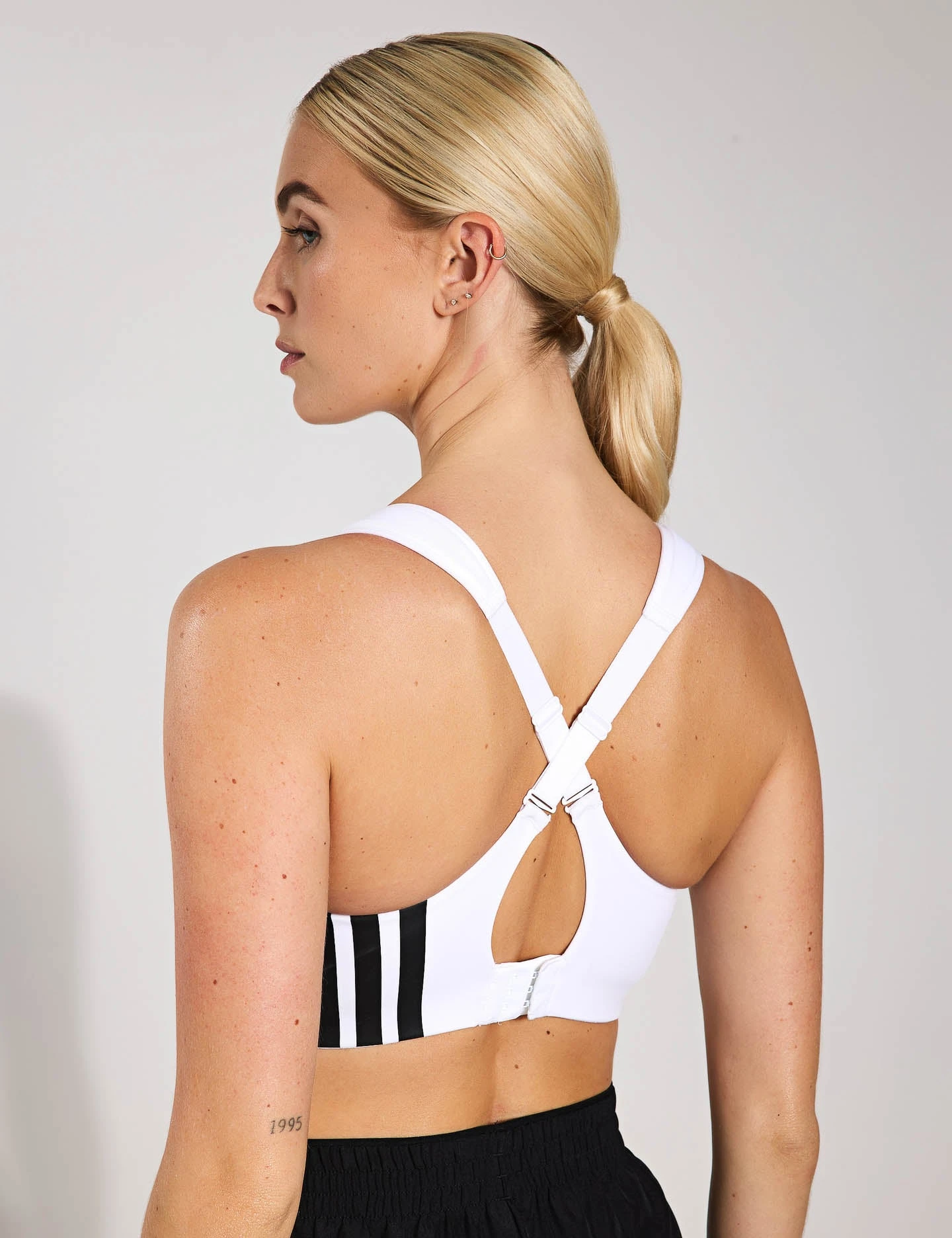 ADIDAS TLRD Impact Training High Support Bra - White 4 ADIDAS TLRD Impact Training High Support Bra - White - Image 2