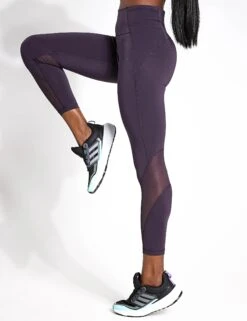 ADIDAS Tailored HIIT Training 7/8 Leggings - Aurora Black -The Sports Edit Adidas TLRDIM LUX ZIP BLACK IL2911 Black 0008