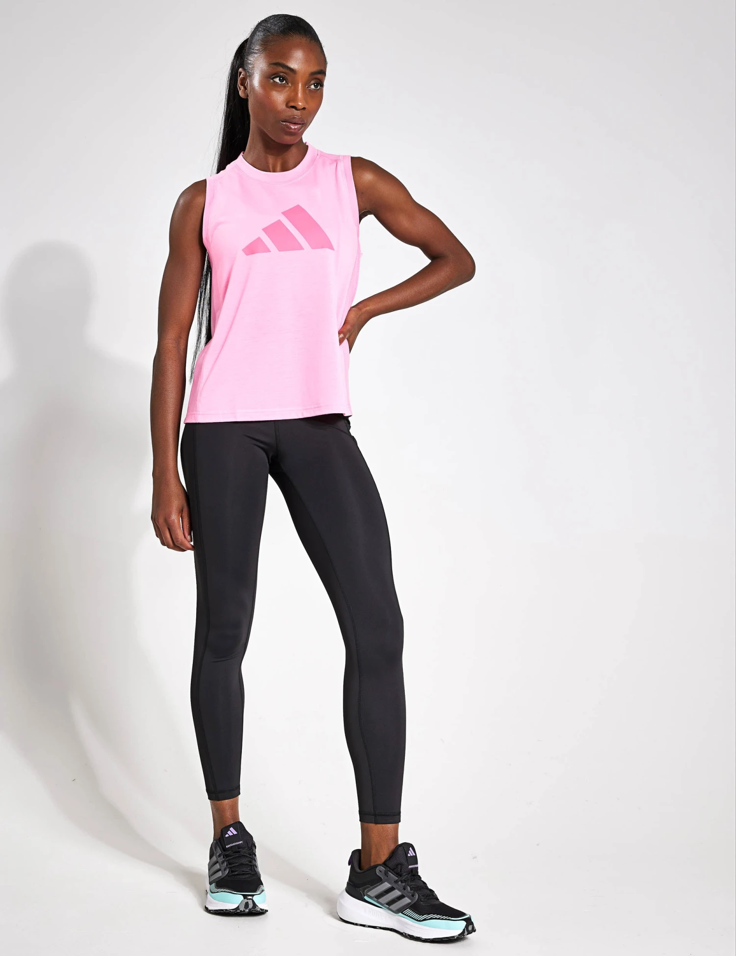 ADIDAS Train Essentials Big Performance Logo Training Tank Top - Bliss Pink/Pink Fusion 5 ADIDAS Train Essentials Big Performance Logo Training Tank Top - Bliss Pink/Pink Fusion - Image 3