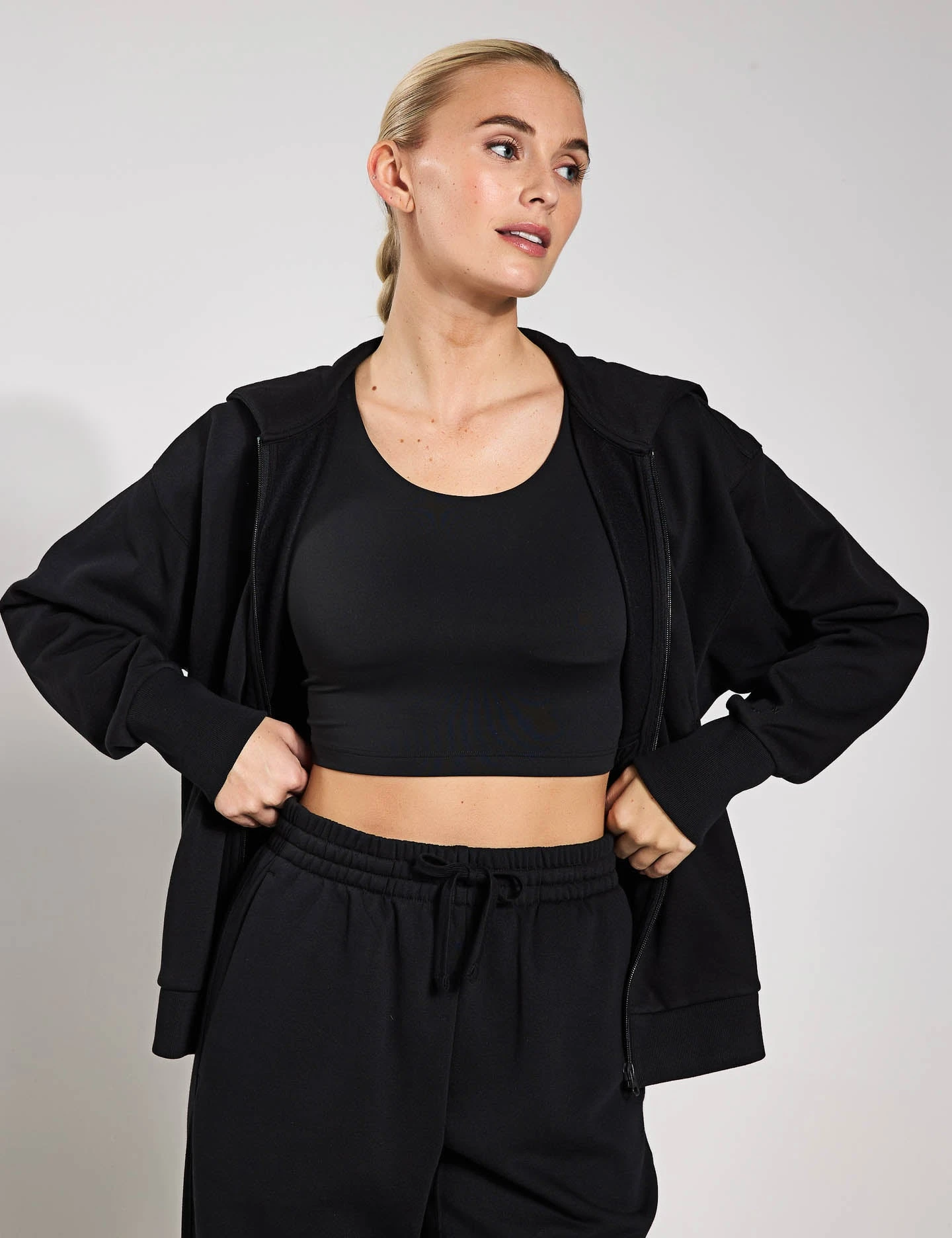 ADIDAS ALL SZN Fleece Full-Zip Hoodie - Black 3 ADIDAS ALL SZN Fleece Full-Zip Hoodie - Black