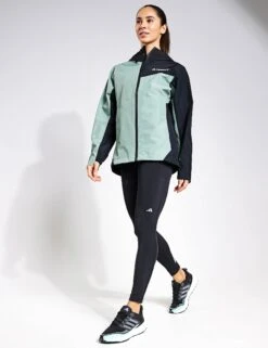 ADIDAS Terrex Multi 2.5L RAIN.RDY Jacket - Silver Green/Black -The Sports Edit Adidas W MT 2 5L RDY J SILGRN BLACK IP1510 GREEN 0015