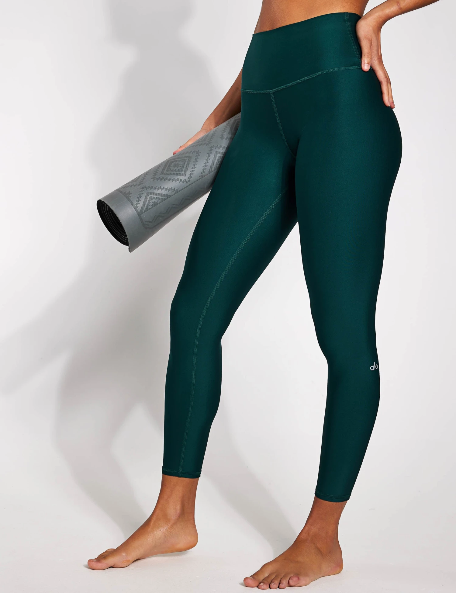 7/8 High Waisted Airlift Legging - Midnight Green 3 7/8 High Waisted Airlift Legging - Midnight Green