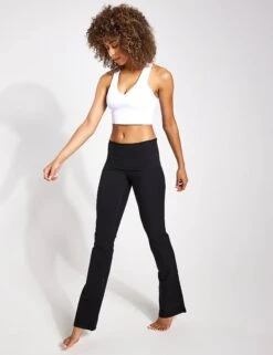 Alosoft Low-Rise Foldover Bootcut Legging - Black -The Sports Edit Alo Yoga ALOSOFT LOW RISE FOLDOVER BOOTCUT LEGGING W51239R BLACK 0007