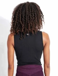 Cover Tank - Black -The Sports Edit Alo Yoga COVER TANK W2564R BLACK 0030
