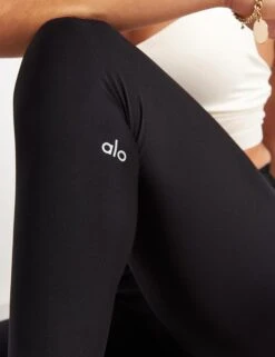 High Waisted Airlift Leggings - Black -The Sports Edit Alo Yoga High Waist Airlift Legging Black W5561R Black 0028