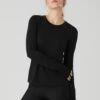 Alosoft Finesse Long Sleeve - Black -The Sports Edit Alosoft LS Tee 1