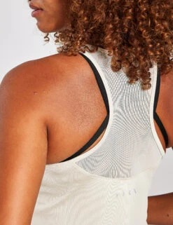 Born Kiava Mesh Tank - Stone -The Sports Edit BORN Kiava Mesh Tank O22CS44 C S Stone 0028