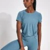 Beyond Yoga Featherweight For A Spin Tee - Storm Heather -The Sports Edit Beyond FEATHERWEIGHT FOR A SPIN TEE LWSD7856DAR STORM HEATHER 0003