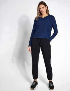 Beyond Yoga Featherweight Daydreamer Pullover - Nocturnal Navy -The Sports Edit Beyond Yoga 0104