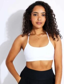 Beyond Yoga Spacedye Slim Racerback Bra - Cloud White