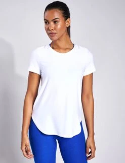 Beyond Yoga Featherweight On The Down Low Tee - Cloud White