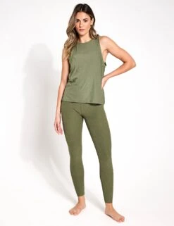 Beyond Yoga Featherweight Rebalance Tank - Moss Green Heather -The Sports Edit Beyond Yoga Featherweight Rebalance Tank LWSD4612 MGHS 0002