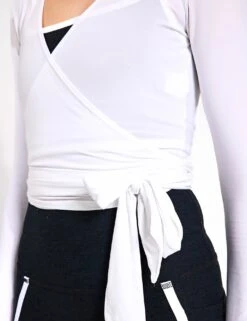 Beyond Yoga Featherweight Waist No Time Wrap Top - Cloud White -The Sports Edit Beyond Yoga Featherweight Waist No Time Wrap Top LWSD7908 WHIS 0006