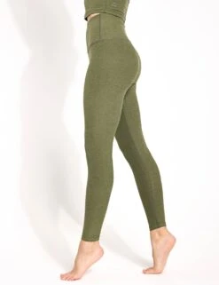 Beyond Yoga Spacedye Caught In The Midi High Waisted Legging - Moss Green Heather
