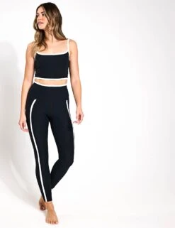 Beyond Yoga Spacedye New Moves High Cropped Tank - Darkest Night/Cloud White -The Sports Edit Beyond Yoga Spacedye New Moves High Cropped Tank SD4679BLA S 0022