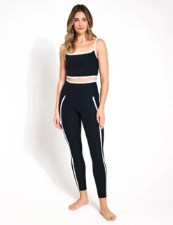 Beyond Yoga Spacedye New Moves High Waisted Midi Legging - Darkest Night/Cloud White -The Sports Edit Beyond Yoga Spacedye New Moves High Waisted Midi Legging Darkest Night Cloud White SD3540BLA S 0005