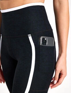 Beyond Yoga Spacedye New Moves High Waisted Midi Legging - Darkest Night/Cloud White -The Sports Edit Beyond Yoga Spacedye New Moves High Waisted Midi Legging Darkest Night Cloud White SD3540BLA S 0008