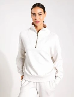 Varley The Doublesoft Set - Ivory Marl -The Sports Edit Bundle 09 Varley Hawley Half Zip Sweat Ivory Marl Varley The Slim Cuff Pant Ivory Marl 0015 6a87f815 b2cb 4293 8133 6e020ddfa694