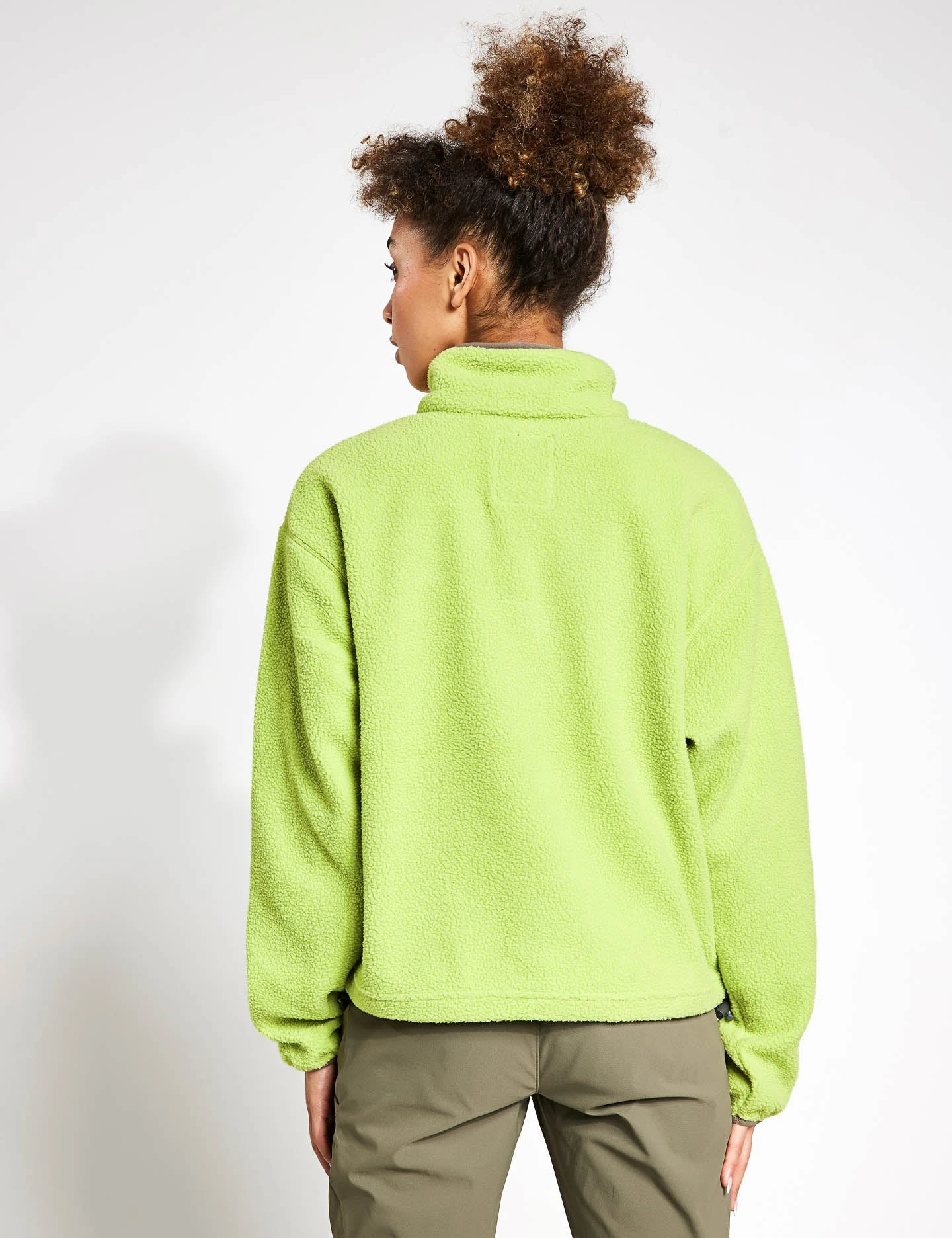 Columbia Helvetia Cropped Half Snap Fleece - Napa Green/Whisper/Stone Green 4 Columbia Helvetia Cropped Half Snap Fleece - Napa Green/Whisper/Stone Green - Image 2
