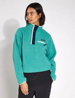 Columbia Helvetia II Cropped Sherpa Half Snap Fleece - Teal