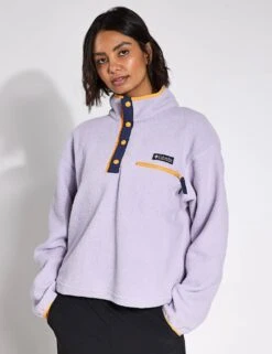 Columbia Helvetia II Cropped Sherpa Half Snap Fleece - Lavender Pearl