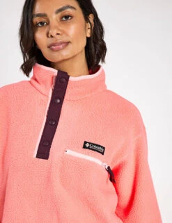 Columbia Helvetia II Cropped Sherpa Half Snap Fleece - Alpenglow -The Sports Edit Columbia Helvetia II Cropped Half Snap Fleece 2092231685 Alpenglow 0020