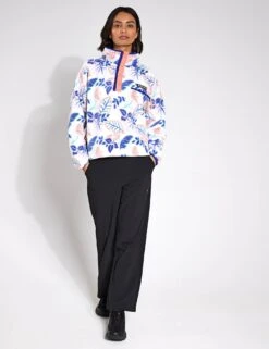 Columbia Helvetia II Cropped Sherpa Half Snap Printed Fleece - Sea Salt Pasteled Multi -The Sports Edit Columbia Helvetia II Printed Cropped Half Snap AL5760 125 0010