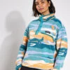 Columbia Helvetia II Cropped Sherpa Half Snap Printed Fleece - Teal Rogue Valley