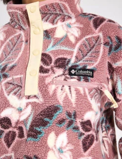 Columbia Helvetia II Cropped Sherpa Half Snap Printed Fleece - Fig Pasteled Multi -The Sports Edit Columbia Helvetia II Printed Cropped Half Snap AL5760 609 0022