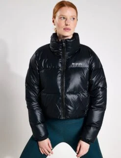 Columbia Puffect Cropped Puffer Jacket - Black Gloss