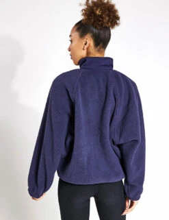 Hit The Slopes Fleece Jacket - Deepest Navy -The Sports Edit FP Movement free people movement hit the slopes fleece jacket deepest navy 0016