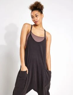 Hot Shot Onesie - Washed Black -The Sports Edit FP Movement free people movement hot shot onesie washed black 0017