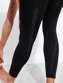 Good Karma High Waisted 7/8 Legging - Onyx -The Sports Edit Free People Movement GOOD KARMA LEGGING OB1053231 ONYX 0014