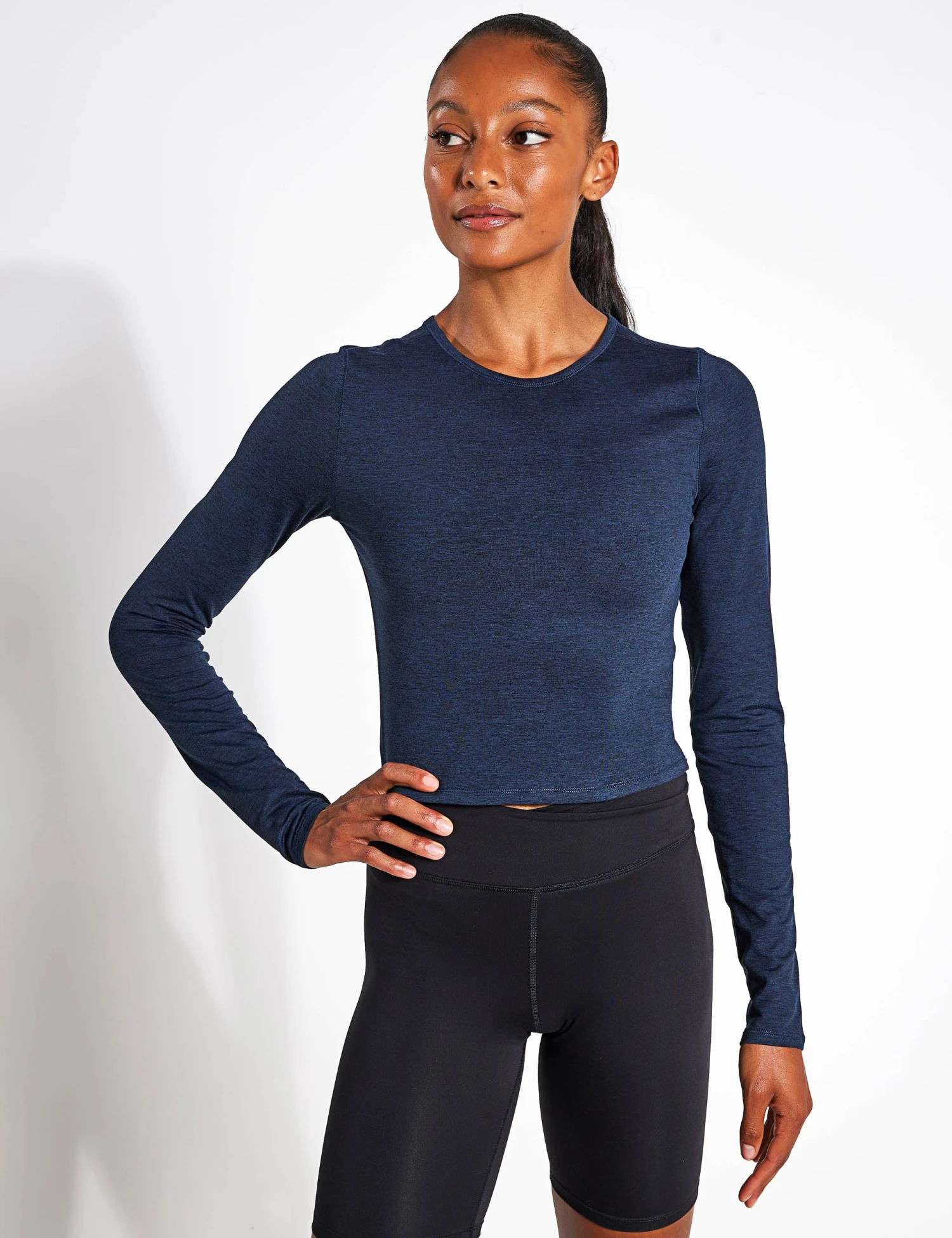 ReSet Cropped Long Sleeve - Midnight 3 ReSet Cropped Long Sleeve - Midnight